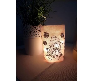 ITH Stickdatei - Lichtbeutel Wintergirls